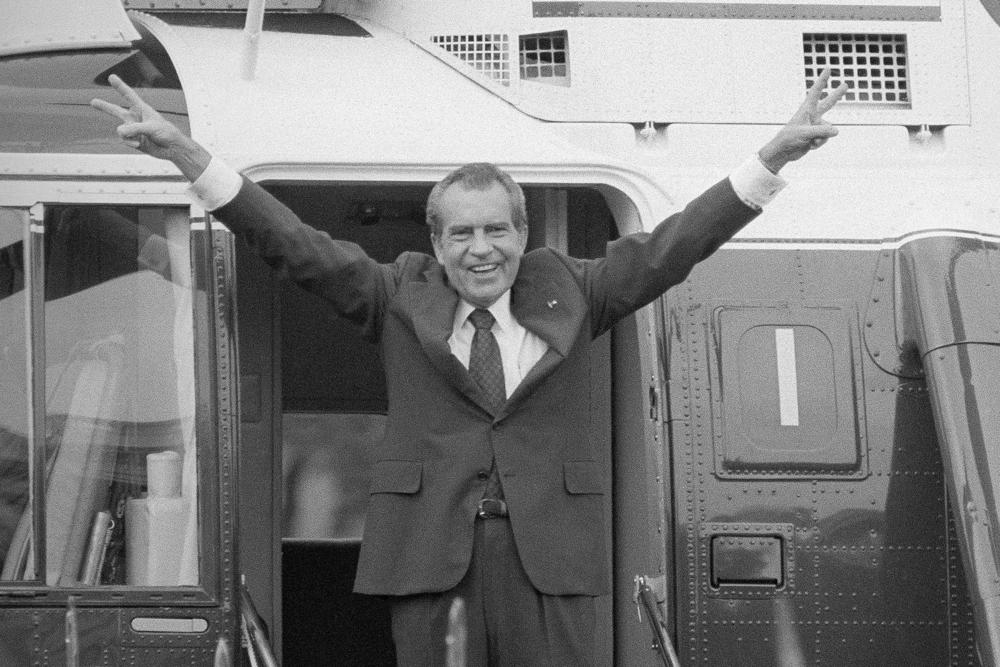 Richard Nixon Peace Sign